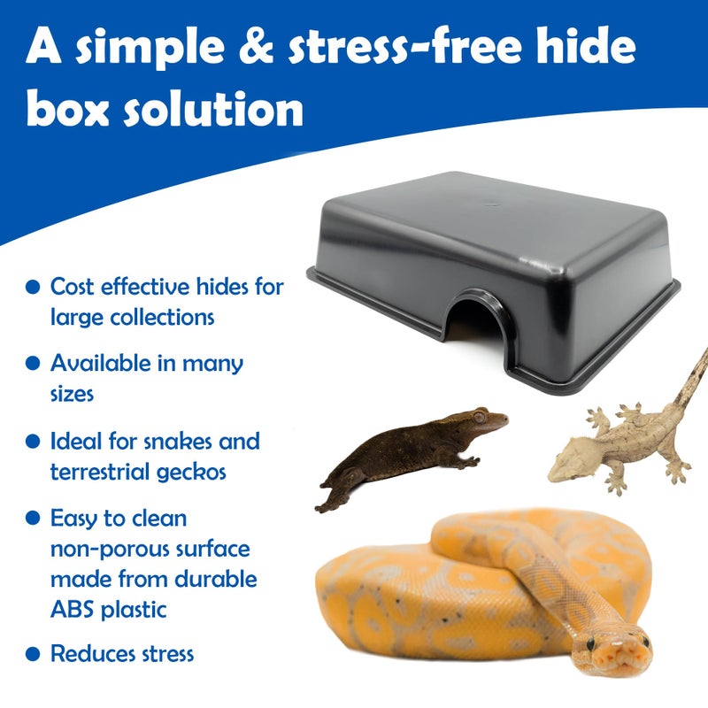 Pangea Reptile Hide Box (C- Medium), Black - Image 5